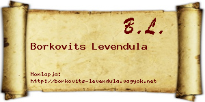 Borkovits Levendula névjegykártya